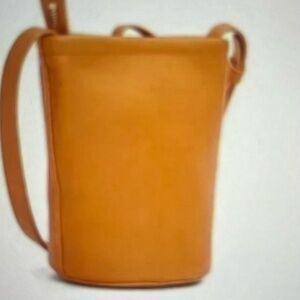 Mansur Gavril orange mini bucket bag